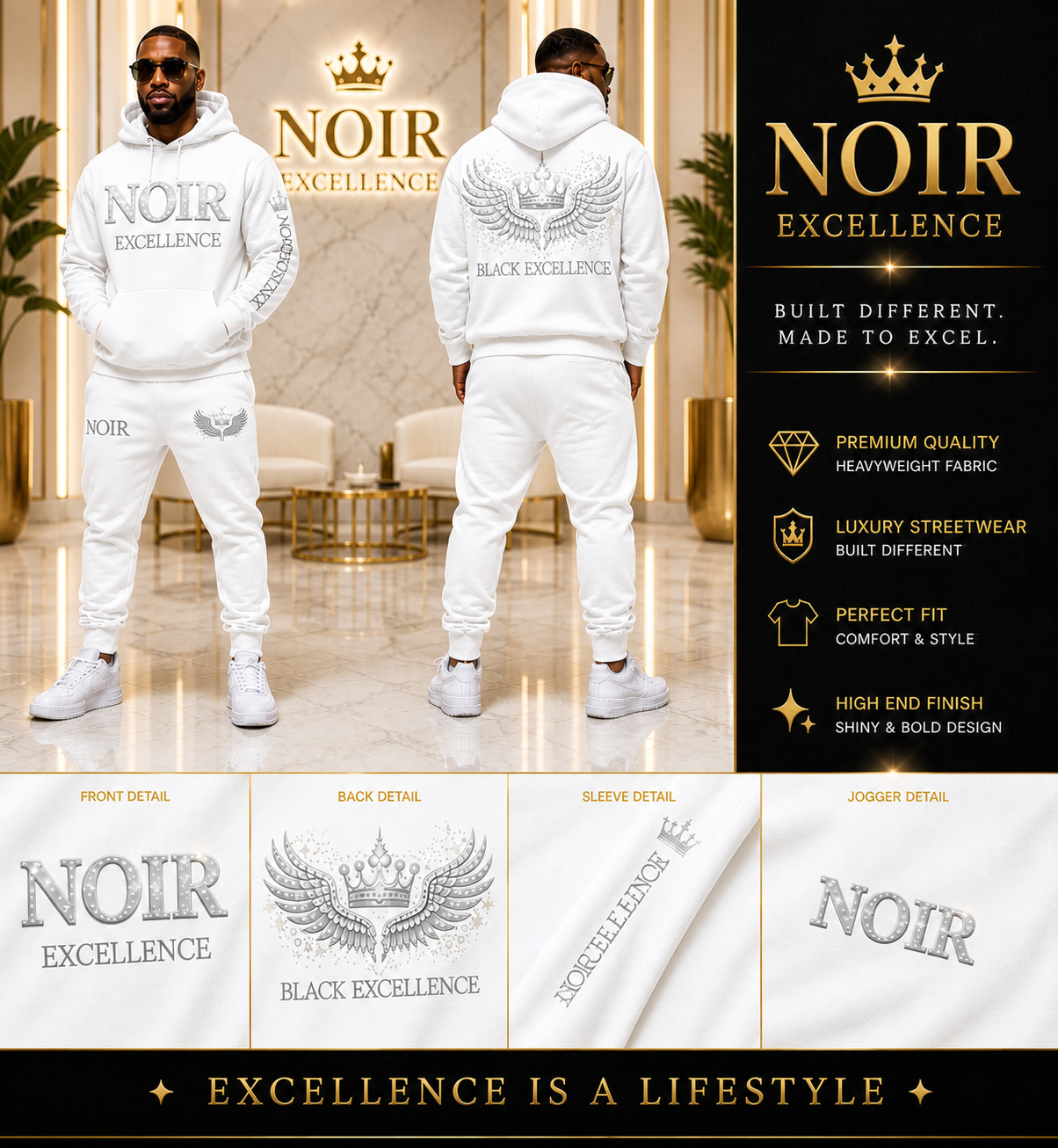 NOIR EXCELLENCE Premium Hoodie & Jogger Set