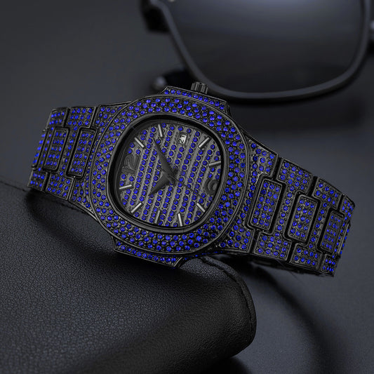 Hip Hop Color Diamond Full Diamond Men's Watch