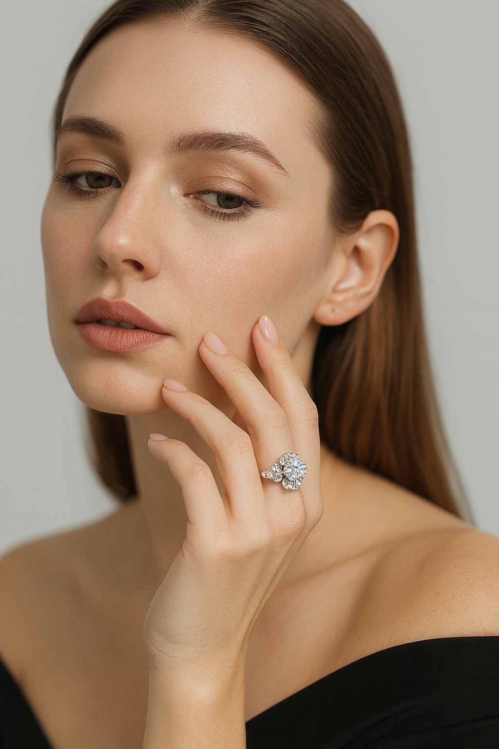 Soul Resonance - A Fashionable And Luxurious Jewelry Accessory Set With Moissanite S925 Sterling Silver And Platinum-plated Diamond