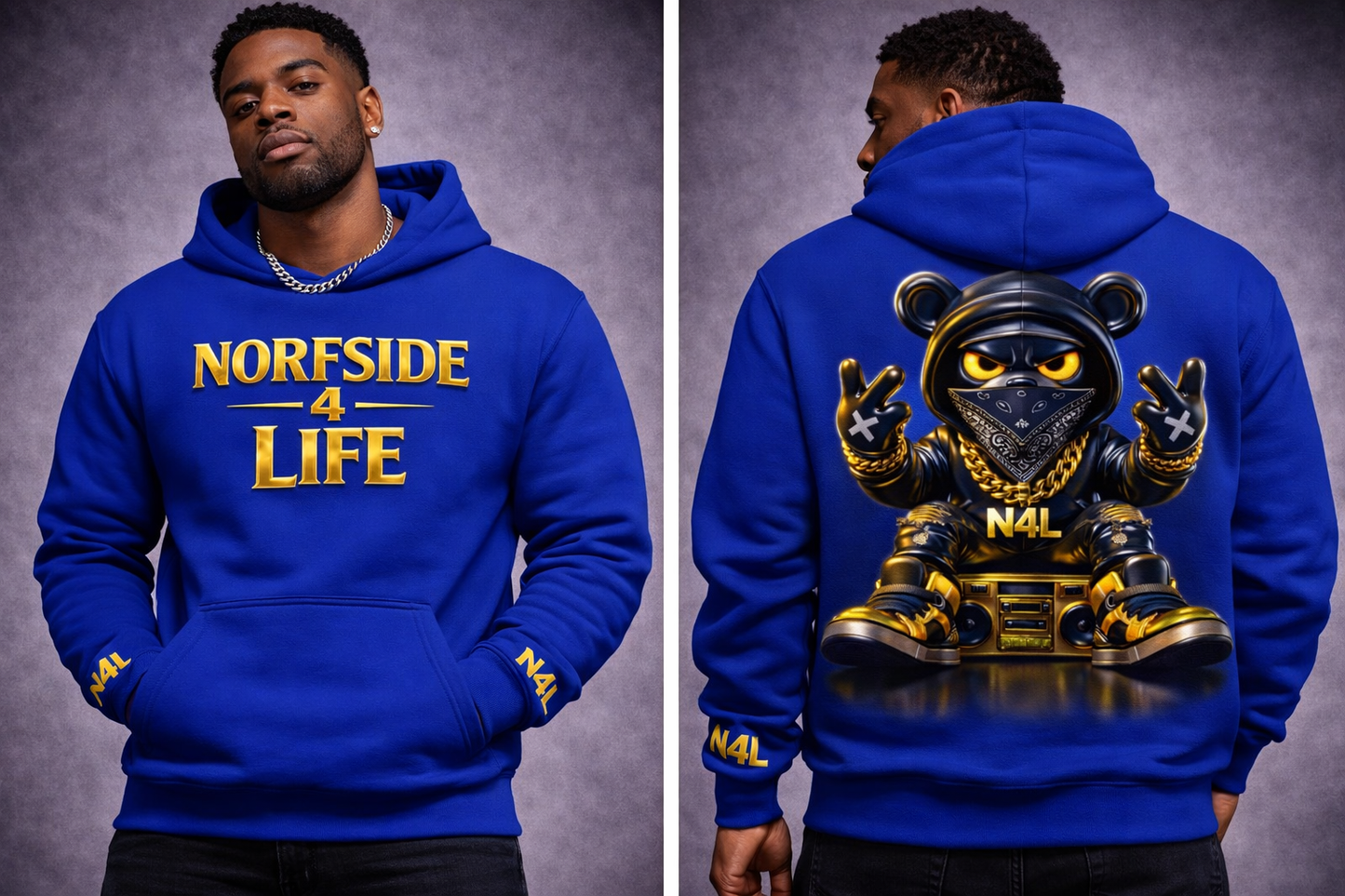 N4L Gold Bear Hoodie