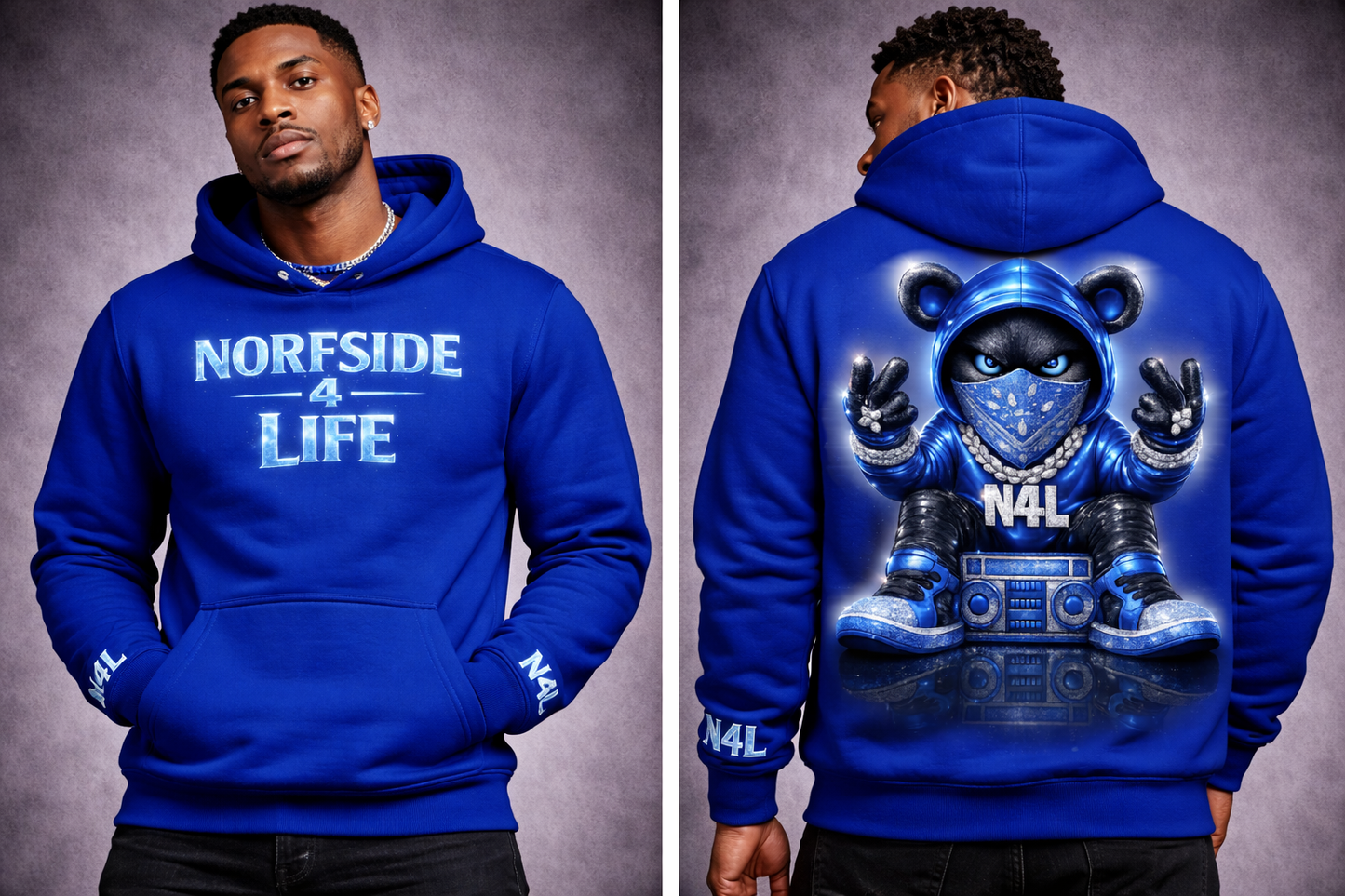 N4L/Blue-Bear Hoodie