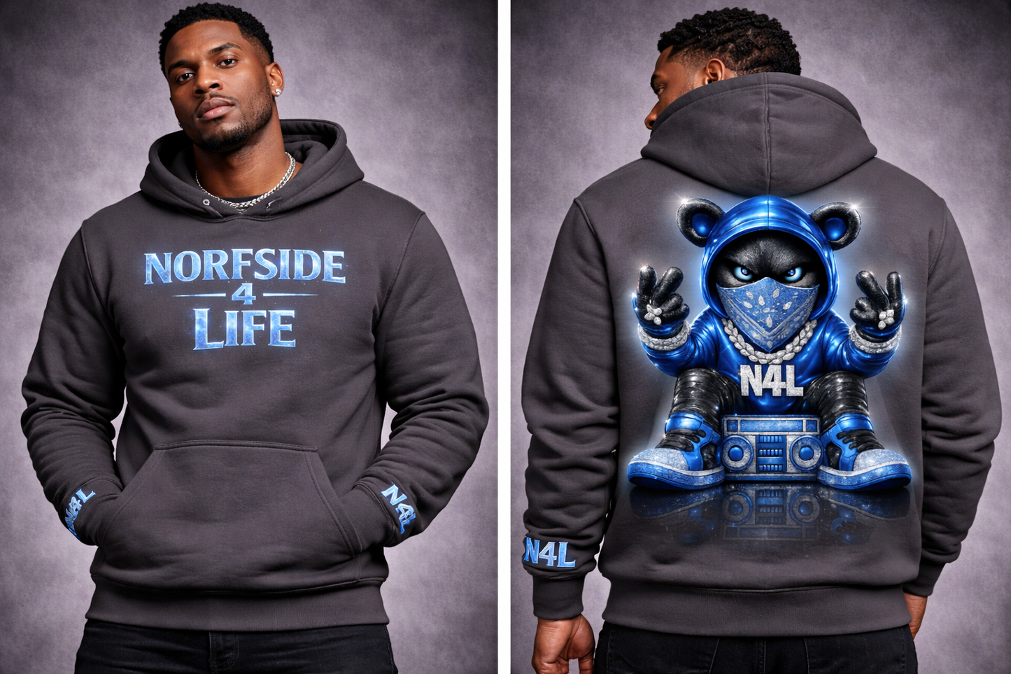 N4L/Blue-Bear Hoodie