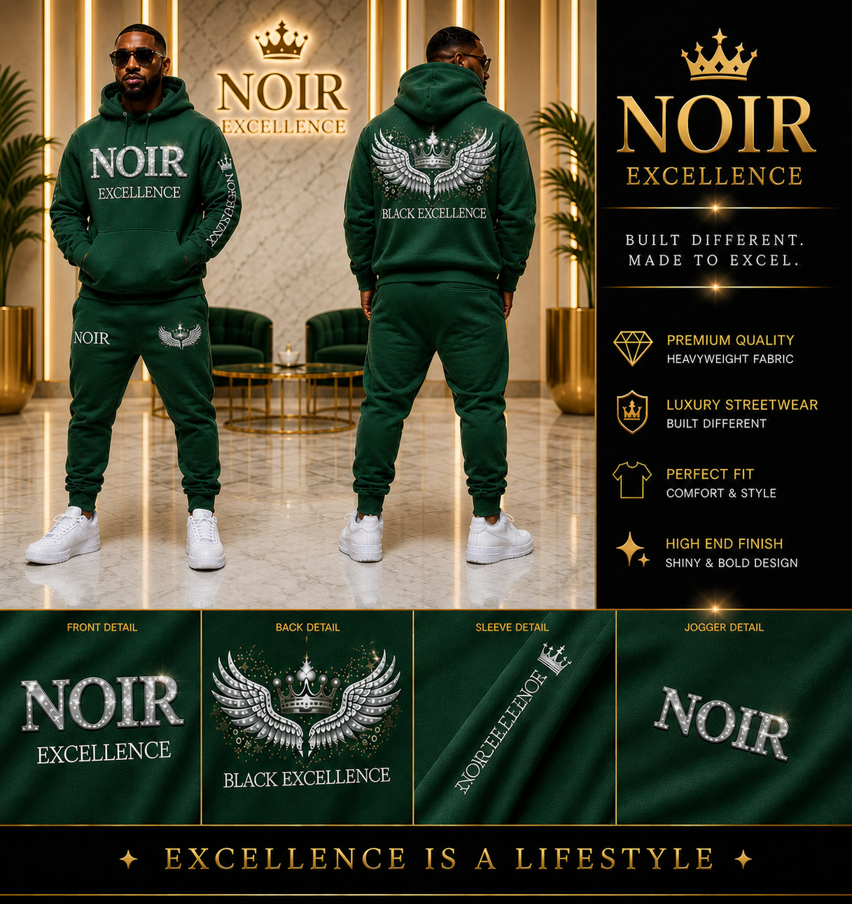 NOIR EXCELLENCE Premium Hoodie & Jogger Set