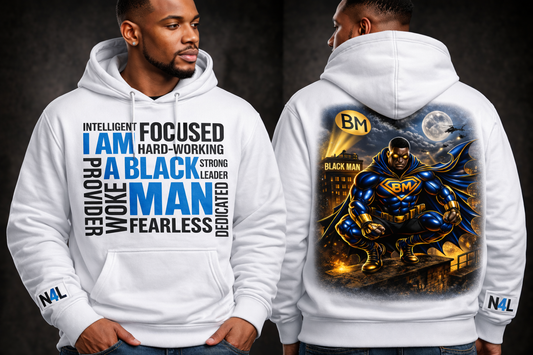 N4L "I Am A Black Man" Hero Hoodie – White